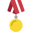 Emblem, reward, insignia, Sports And Competition, award, medal, Badge Black icon