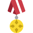 award, insignia, Sports And Competition, medal, Badge, Emblem, reward Black icon