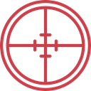 sniper, weapons, Seo And Web, Aim, Target, shooting IndianRed icon