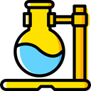 Flasks, Chemistry, flask, chemical, Test Tube, science, education Black icon