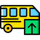 Bus, Automobile, Public transport, transportation, transport, vehicle Black icon