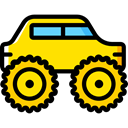 vehicle, Automobile, Monster Truck, transportation, transport Gold icon