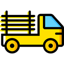 Pickup, pickup truck, transportation, truck, transport, vehicle Black icon
