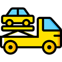 Crane, garage, Trucks, Cranes, transportation, truck, transport, mechanic Black icon