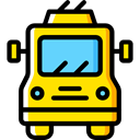 Automobile, Public transport, transportation, transport, vehicle, Trolleybus Black icon