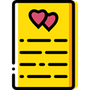 Love And Romance, love, writing, Love Letter, Valentines Day, Letter Gold icon