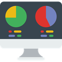 Analytics, graphic, Seo And Web, Laptop, monitor, screen, Business, Stats DarkSlateGray icon