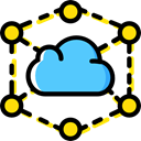 Cloud, Cloud computing, Seo And Web, weather, Cloudy, sky Black icon