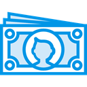 Notes, Business, Change, Money, Coins, Cash, stack, Currency, Commerce And Shopping DodgerBlue icon