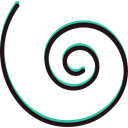 Spiral, graphic design, Graphic Tool, Edit Tools, Lineal, interface Black icon