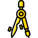 Drawing, miscellaneous, Draw, compass, School Materials, Tools And Utensils, Business And Finance Black icon
