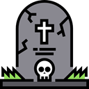 halloween, horror, Terror, Cemetery, tombstone, Rip, spooky, scary, fear Gray icon