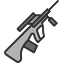 miscellaneous, weapon, war, Gun, Arm, Rifle, pistol, weapons Black icon