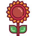 Flower, nature, sunflower, petals, blossom, Botanical Brown icon