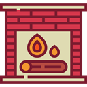 winter, warm, fireplace, Chimney, living room, Furniture And Household Brown icon