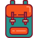 travel, Backpack, luggage, baggage, Bags Brown icon