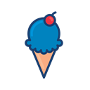 Ice cream, Colorful, dessert food Black icon