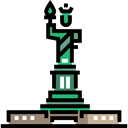 America, united states, Monument, New york, landmark, Monuments, Statue Of Liberty Black icon