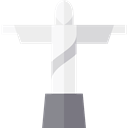brazil, Monument, Statue, landmark, Monuments, Rio De Janeiro, Christ The Redeemer Black icon