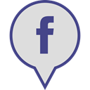 media, Logo, pin, Facebook, Social Gainsboro icon