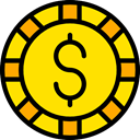 gambling, Chip, gaming, Casino, Bet Gold icon