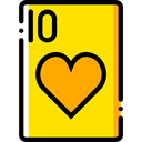 Cards, poker, Hearts, gaming, Casino, Bet, gambling Gold icon