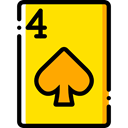 Spades, Casino, Bet, gambling, Cards, poker, gaming Gold icon