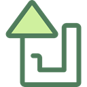Arrows, Orientation, Direction, ui, Turn Left, Multimedia Option DimGray icon