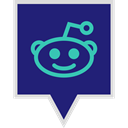 Social, media, Logo, Reddit MidnightBlue icon