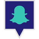 Snapchat, media, Logo, Social MidnightBlue icon