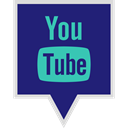 media, Logo, Social, youtube MidnightBlue icon