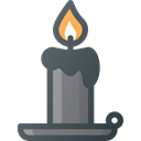 halloween, light, Dark, Candle Black icon