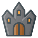 Ghost, Castle, halloween, spooky DimGray icon