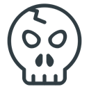 skull, halloween Black icon