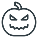 halloween, pumpkin, lamp Black icon