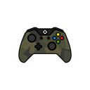 green, controller, Force, gamer, xbox one Black icon