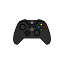 controller, day, gamer, xbox one, day one Black icon