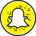 Social, Snapchat, media Yellow icon