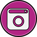 media, Social, Instagram MediumVioletRed icon