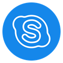Skype, Social, social network, Logo, Brand, website icon DodgerBlue icon