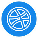dribbble, Brand, logo icon DodgerBlue icon