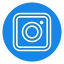 media, network, new, Logo, Social, Instagram, square icon DodgerBlue icon