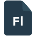 format icon, Extension, adobe, flash professional DarkSlateGray icon