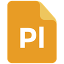 File, Pl, Format, type icon, Data, Extension, Basic Goldenrod icon
