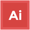 adobe, illustrator icon, Format, Extension IndianRed icon