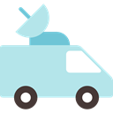 antenna, transport, vehicle, Satellite, Automobile, Parabolic, Communications PowderBlue icon