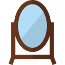 Beauty, Mirror, Tools And Utensils, Grooming, Beauty Salon, Furniture And Household SaddleBrown icon