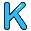 letters, Alpabet, Blue, Letter, K DodgerBlue icon