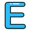 Blue, letters, Letter, Alphabet, E DodgerBlue icon