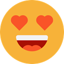 feelings, Smileys, emoticons, Emoji, in love Goldenrod icon